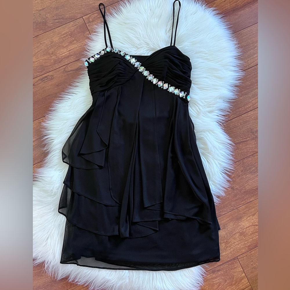 NWT Hailey Logan by Adrianna Papell Rhinestone Cocktail Party Dress-Size 1/2